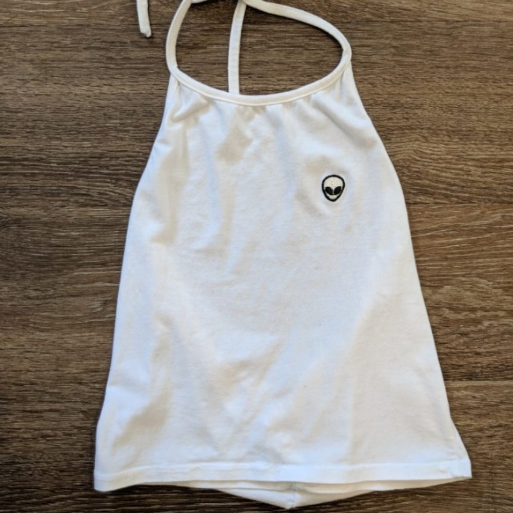 Alien Crop Halter Top